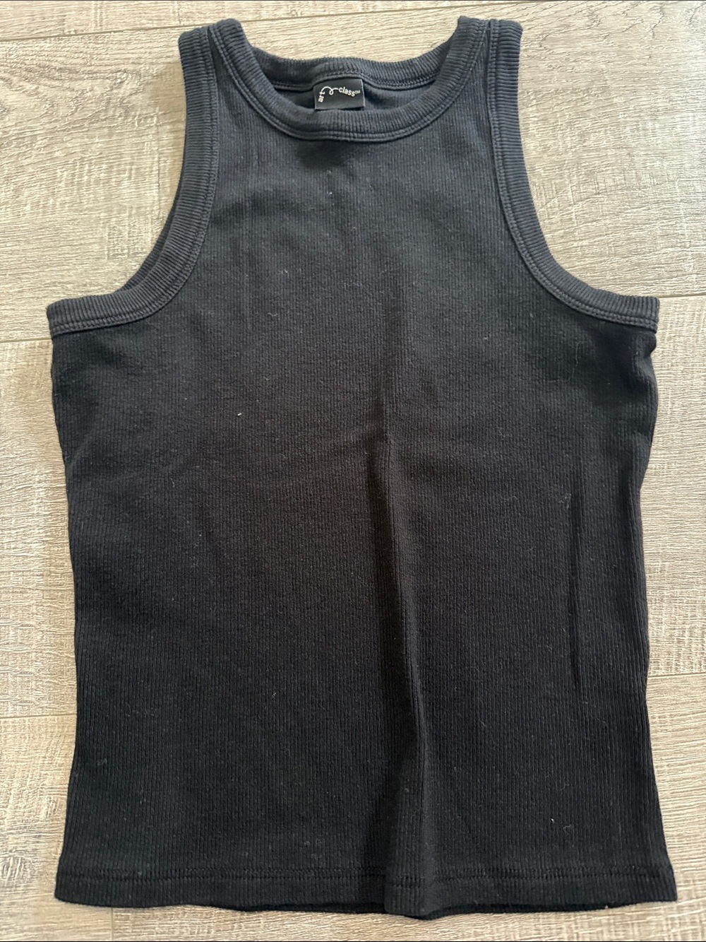art class Black Ribbed Tank Top